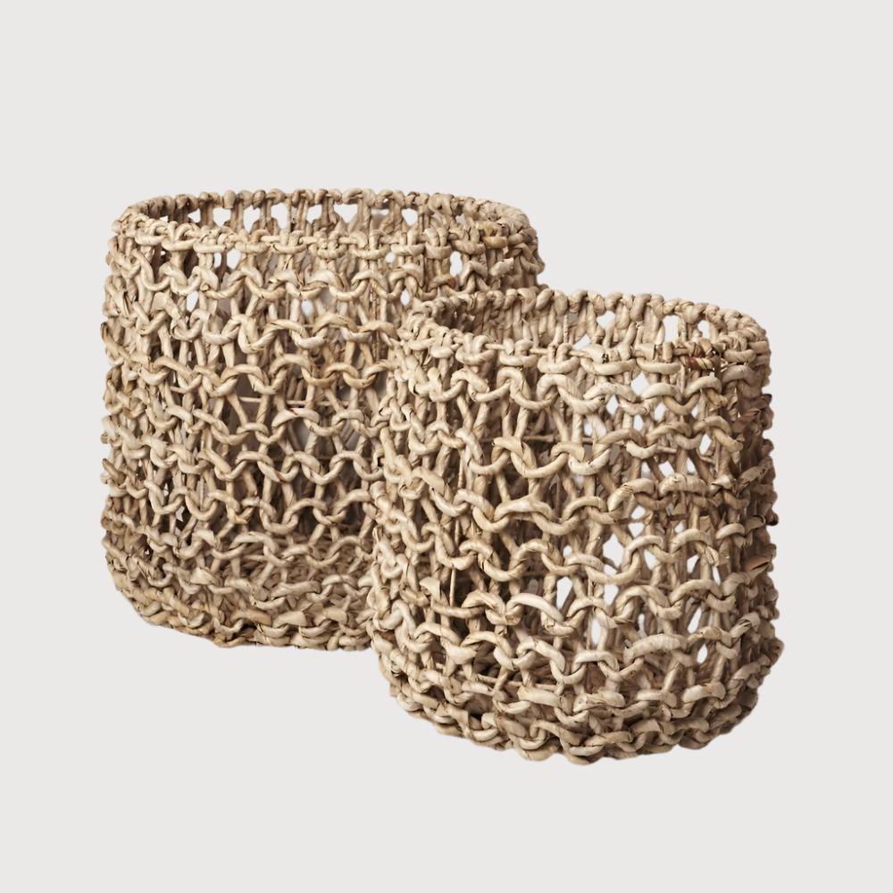 Yael Banana Bark Twisted Basket