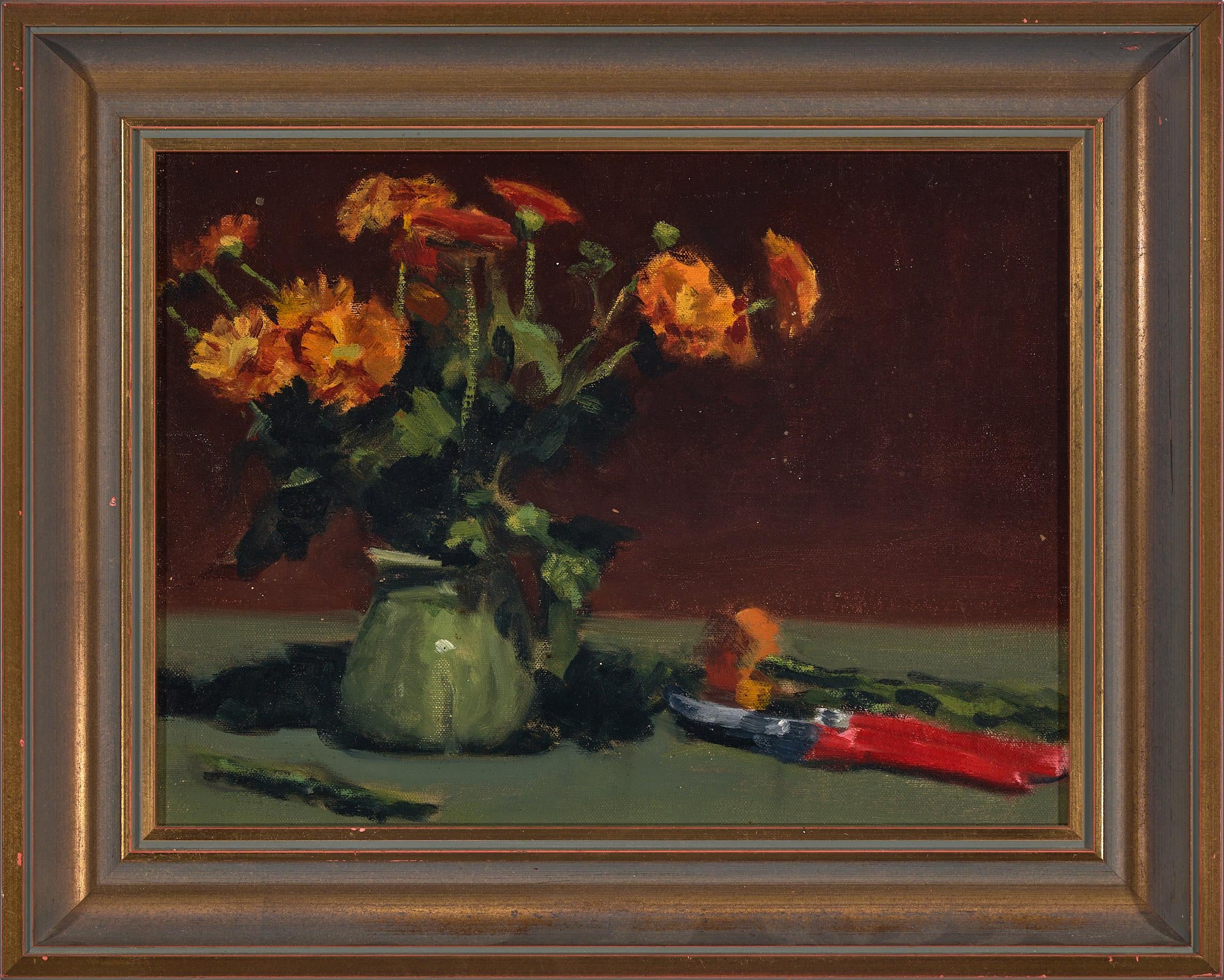 Fresh Cut Flowers, Still Life Oil Painting