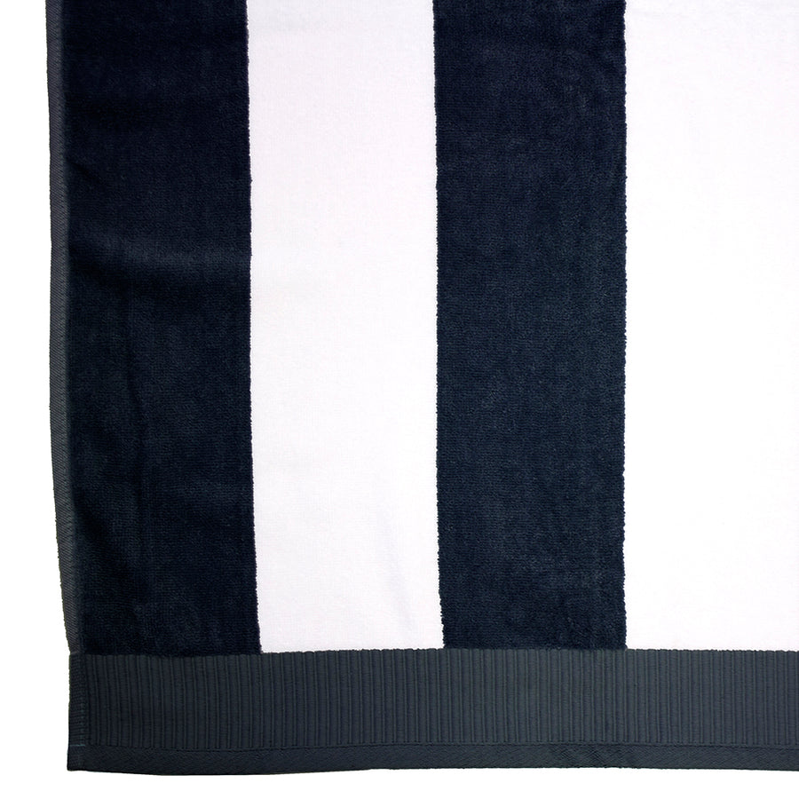 Classic Stripe Beach Towel, Navy