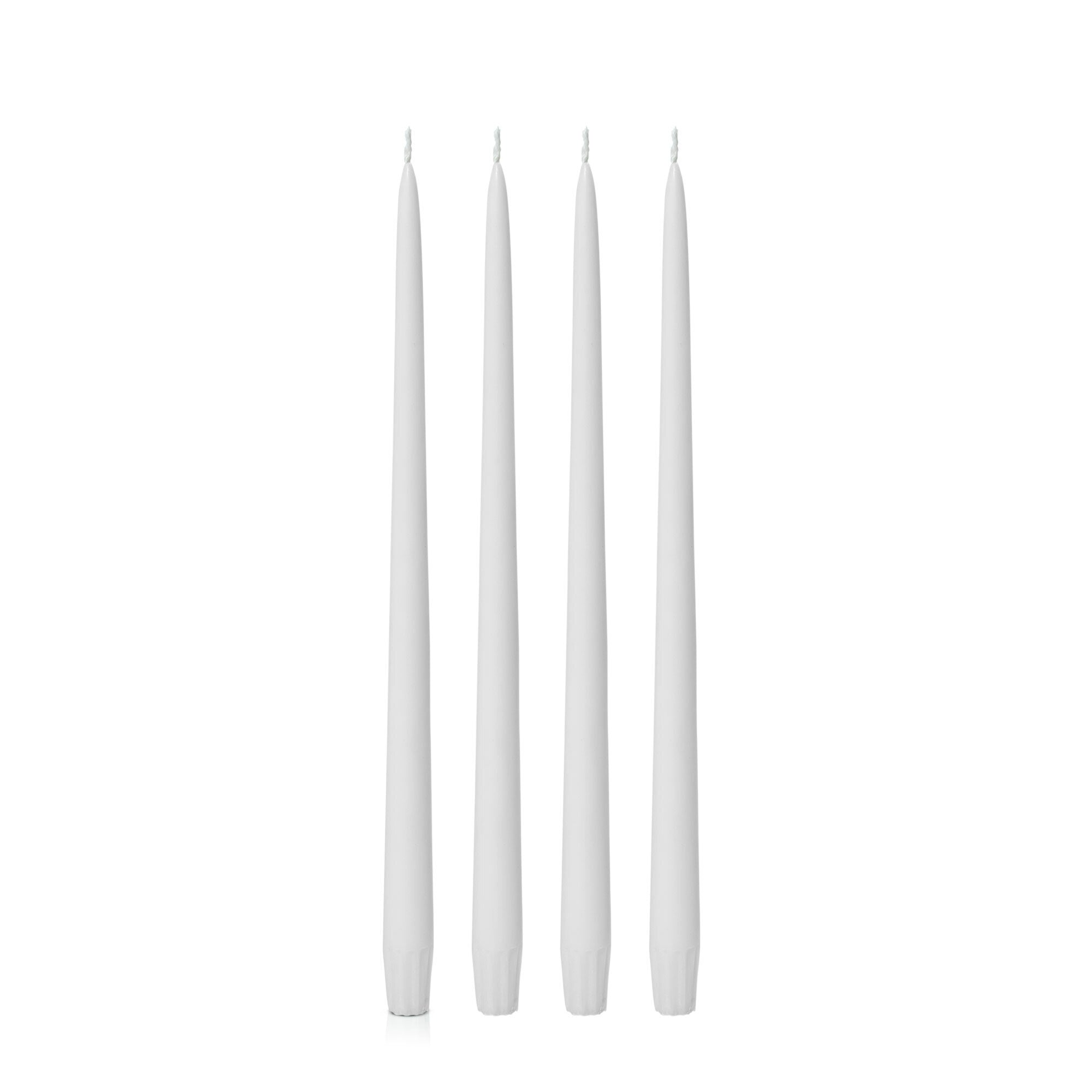 Tapered Candle 35cm, Stone, Pack of 4