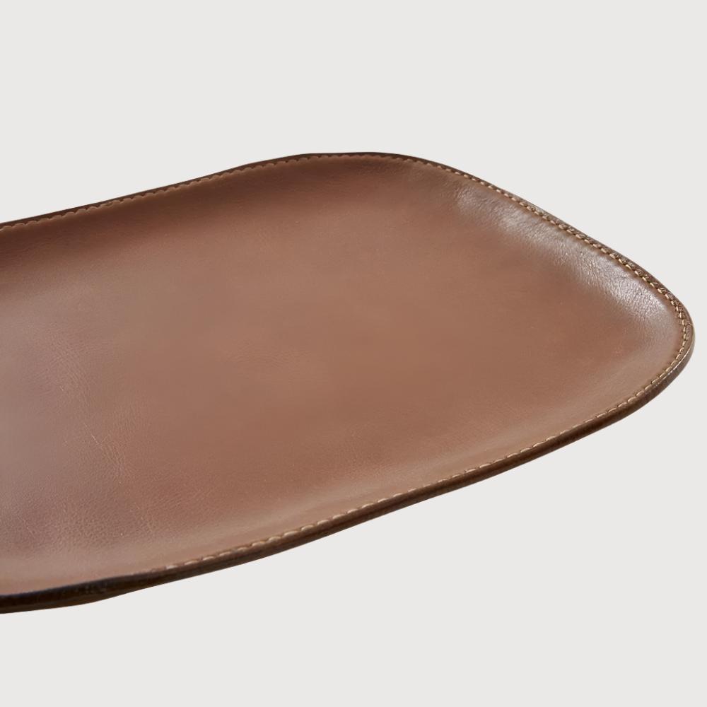 Giles Leather Valet Tray, Tan