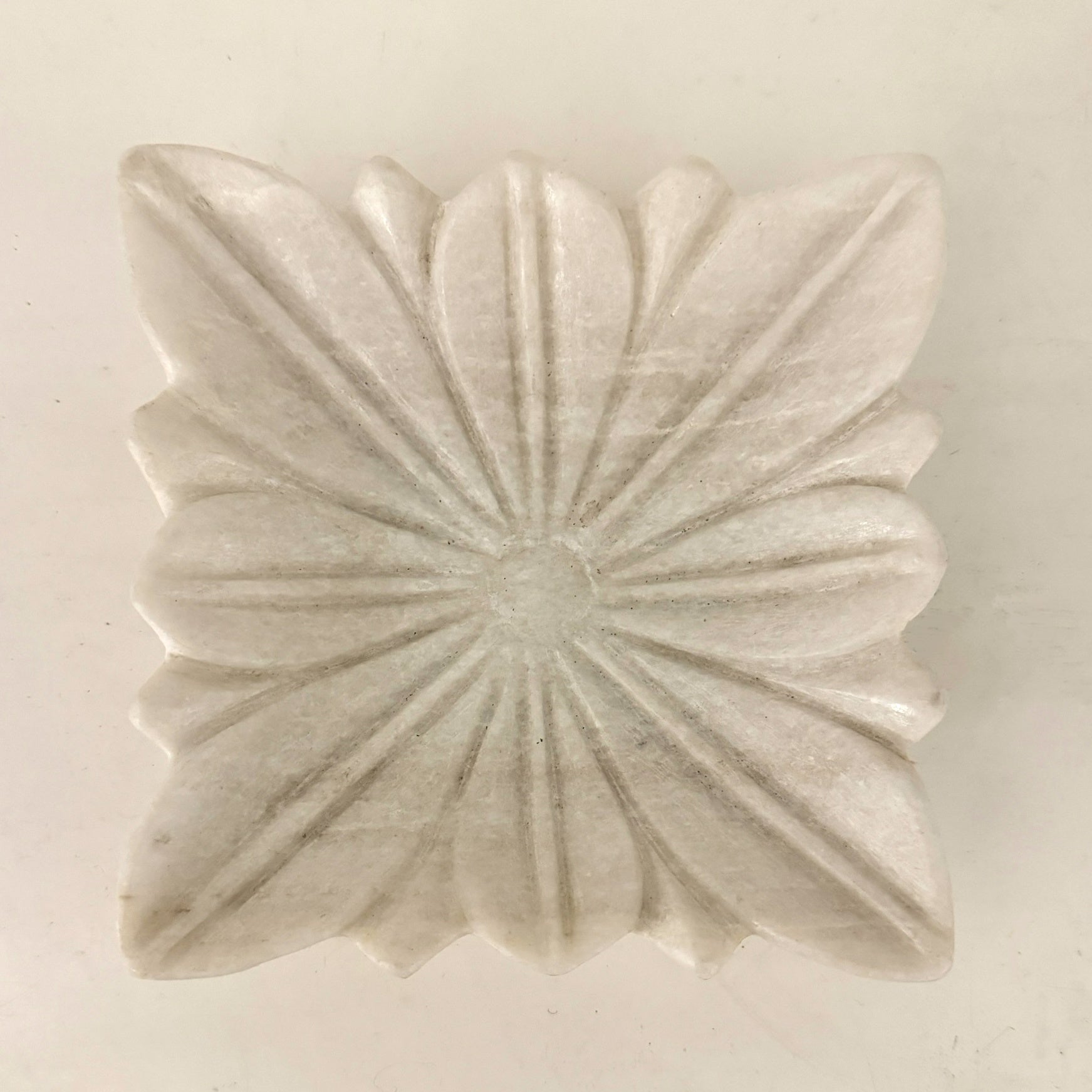 Square Marble Flower Plate