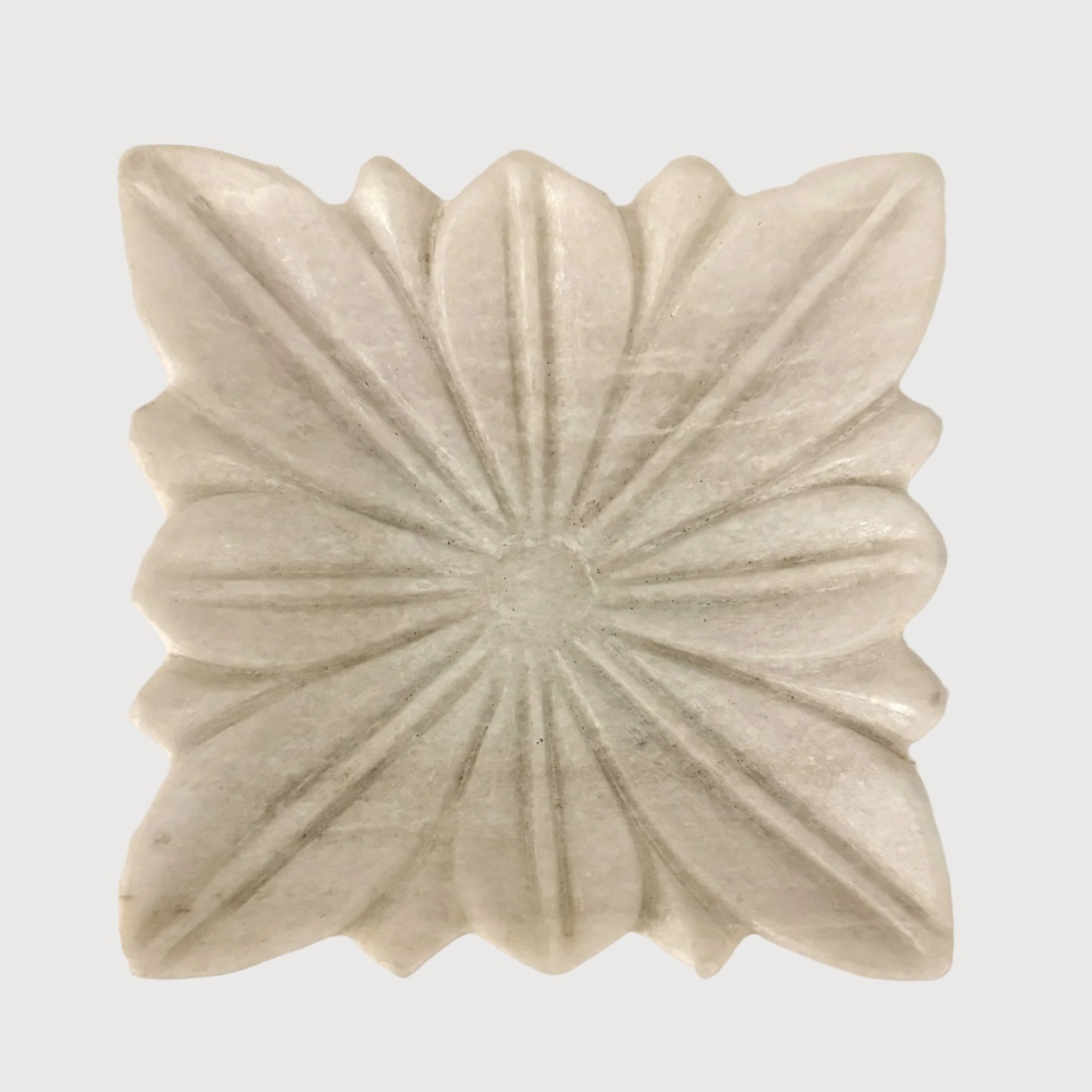 Square Marble Flower Plate