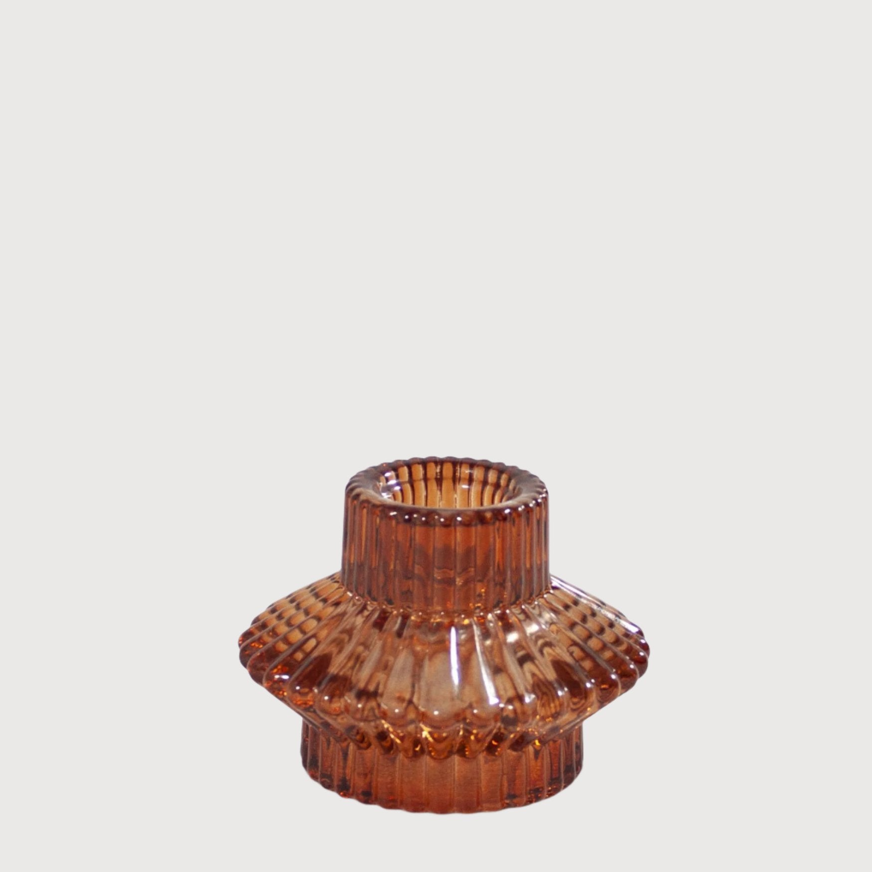 Aida Candle Holder, Amber