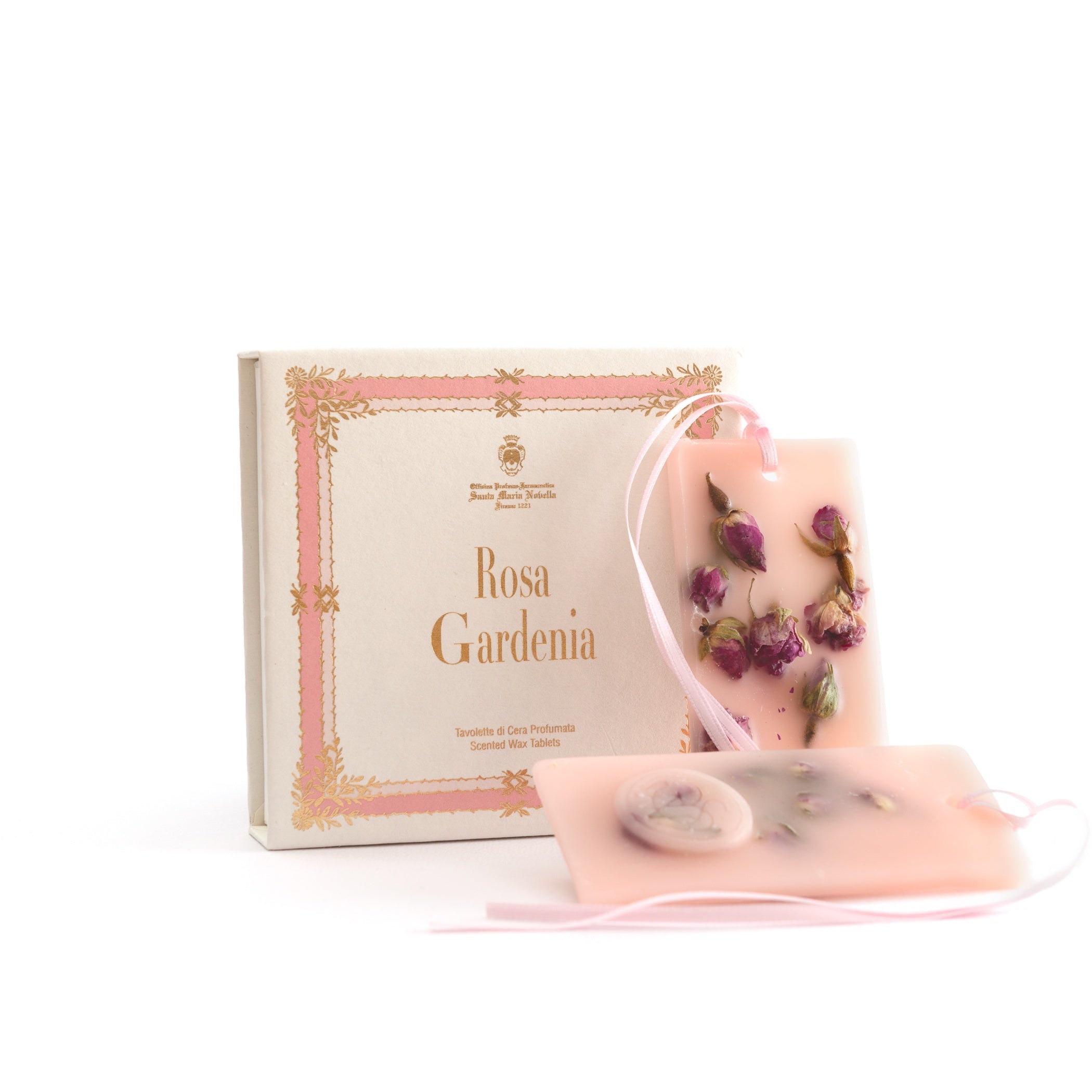 Rosa Gardenia Scented Wax Tablets. Box of 2.