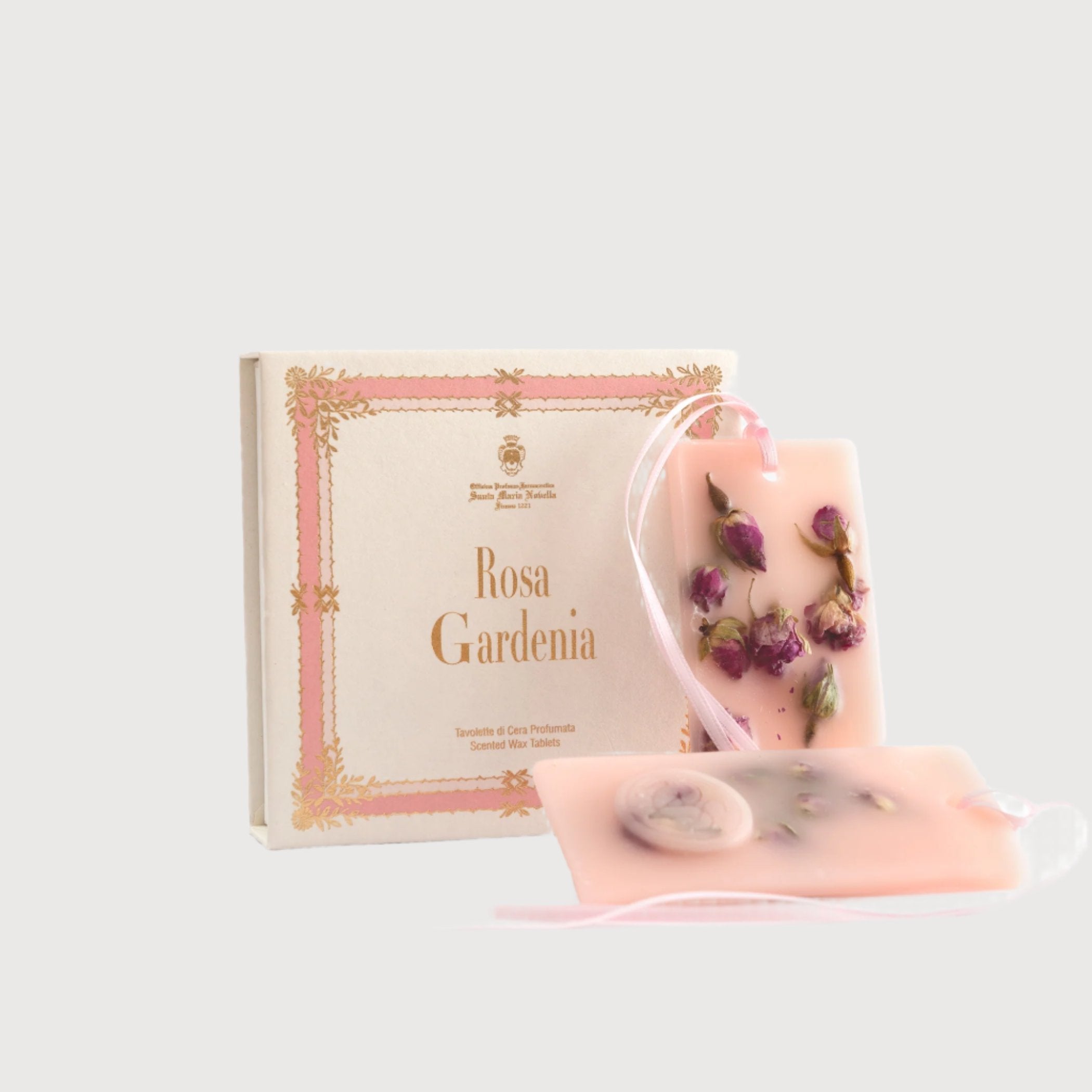 Rosa Gardenia Scented Wax Tablets. Box of 2.